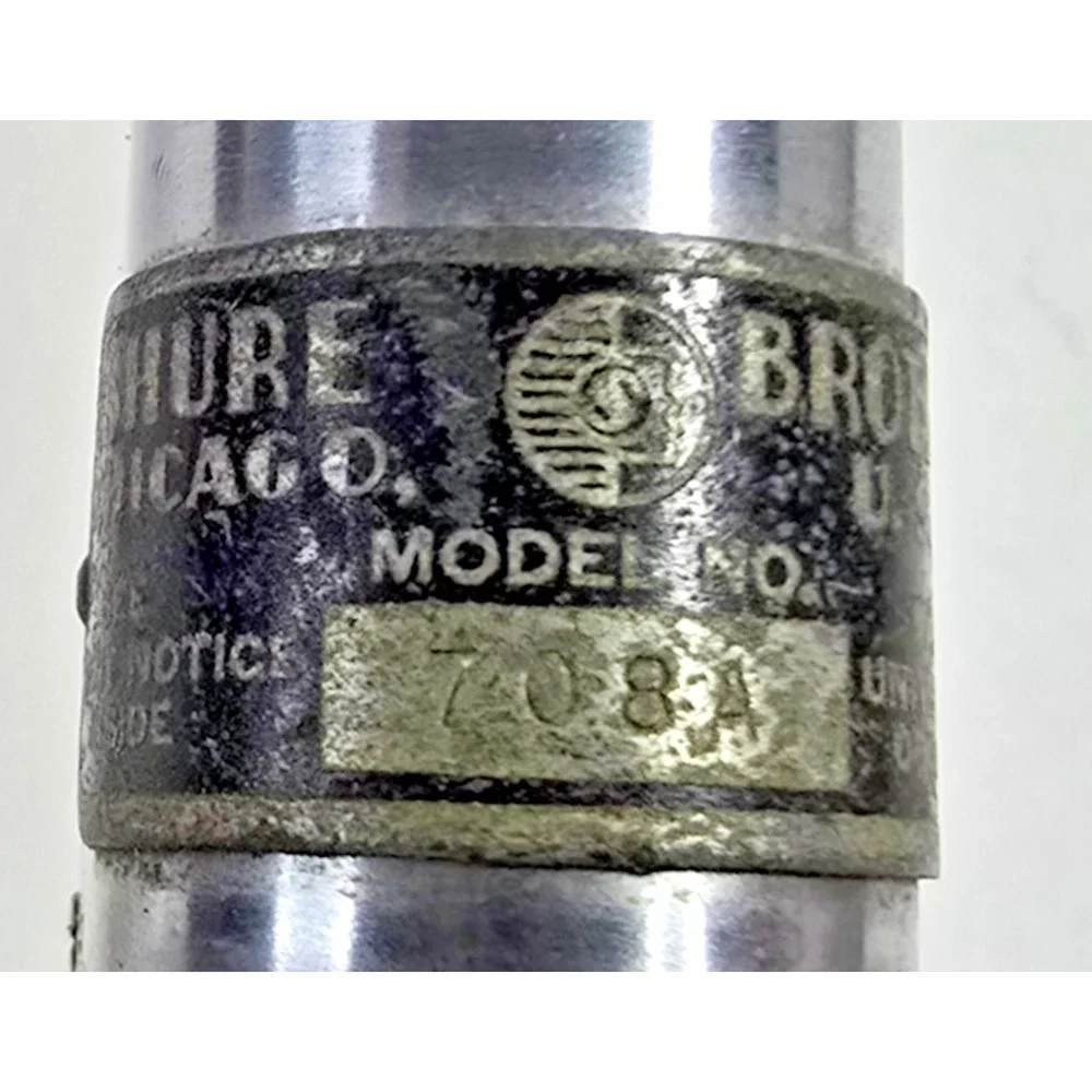 Vintage Shure 708A Crystal Microphone w S36 Stand & A85C Switch HAS SOUND